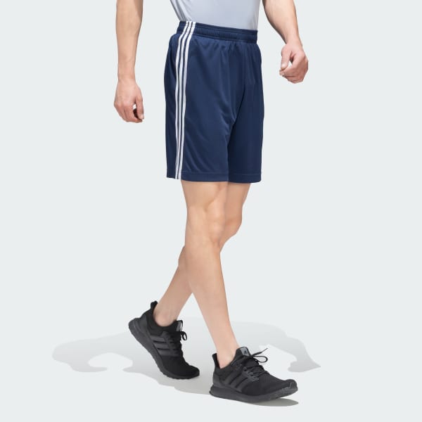 Blue 3-Stripes Logo Shorts