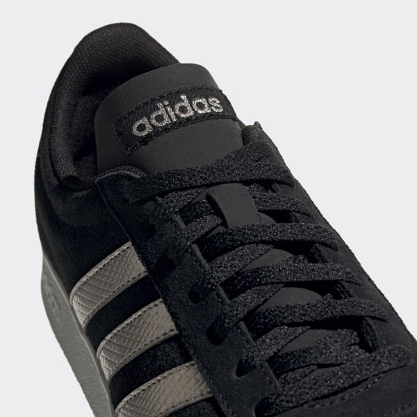 adidas vl court black leather