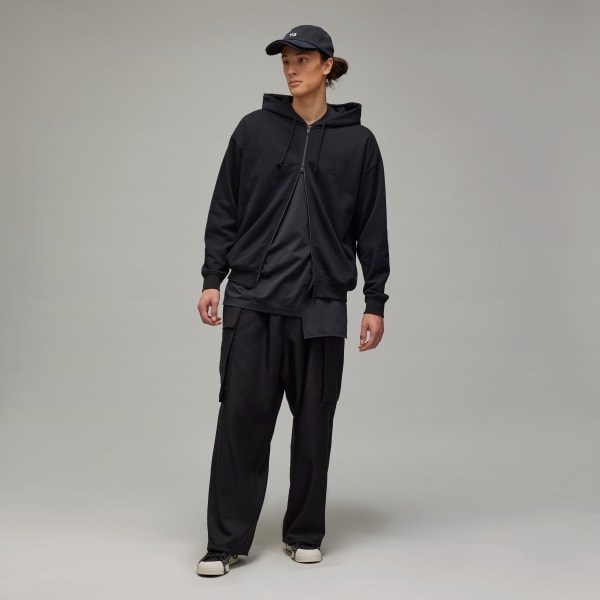 Black Y-3 French Terry Zip Hoodie