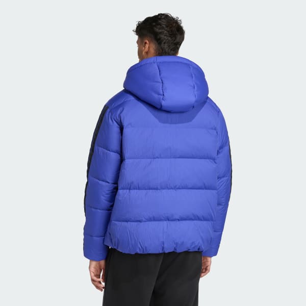 Bla Essentials Climawarm 3-Stripes Puffer dunjakke med hætte