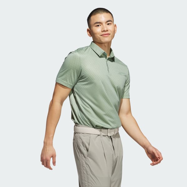 Green Core Allover Print Polo Shirt