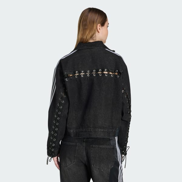 Preto JAQUETA JEANS ADIDAS ORIGINALS LACING FB