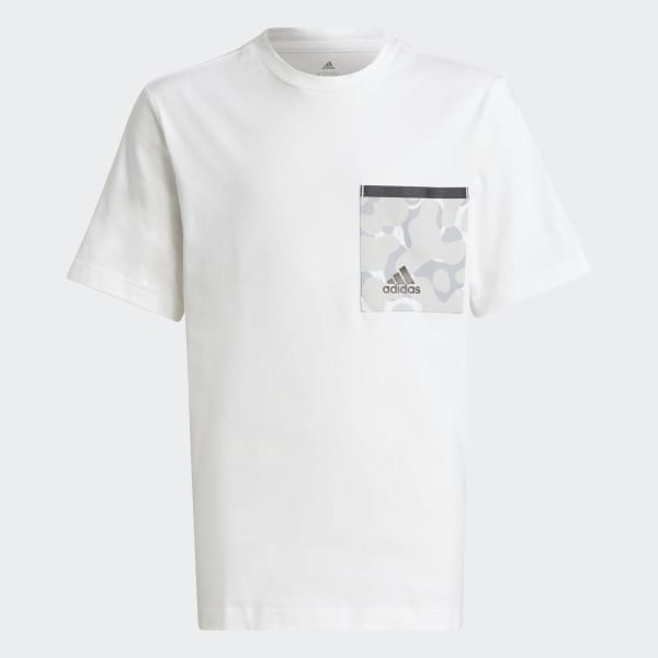 Blanc T-shirt à poche Future Q4768