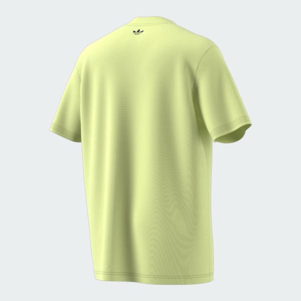 สีเหลือง เสื้อยืดพิมพ์ลาย Fashion Label