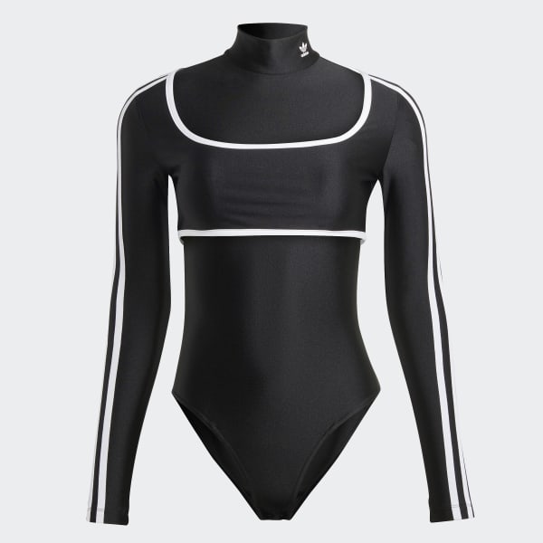 adidas Lounge Ribbed Bodysuit - Black, Women's Lifestyle