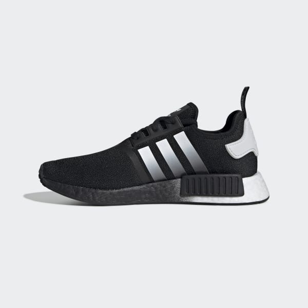 Men's NMD R1 Core Black and White Shoes 