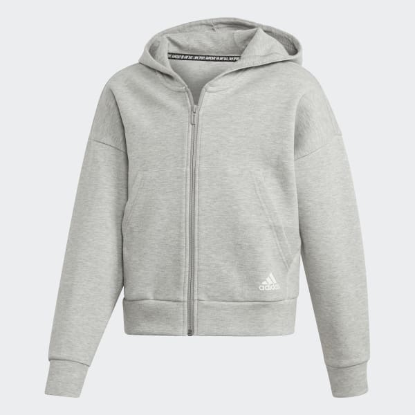 Siva Mikina s kapucňou Must Haves 3-Stripes
