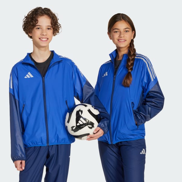 アディダス ウインドジャケット キッズ - ブラック | アディダス ジャパン