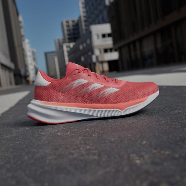 Red sports shoes womens store