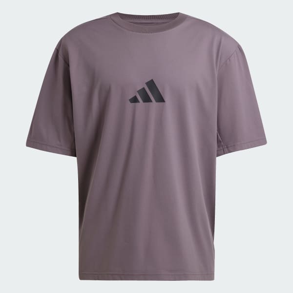 สีเทา เสื้อยืดทรงหลวม adidas Z.N.E.