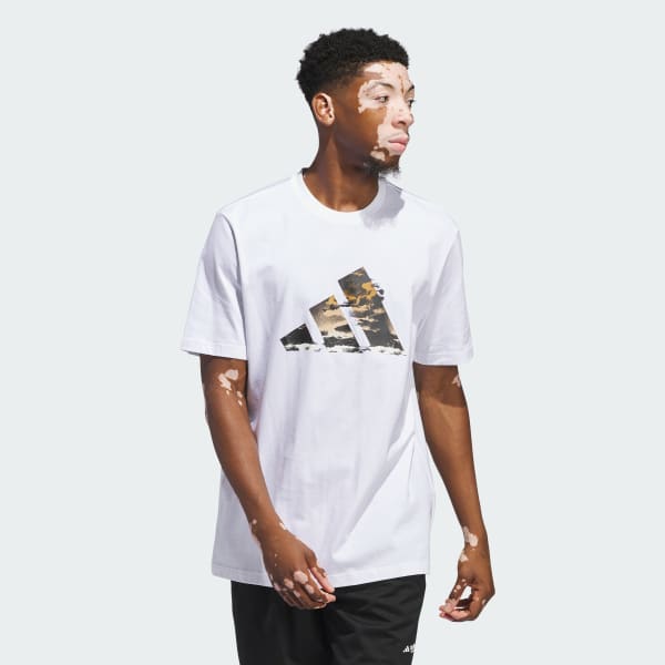 Blanco Playera Blue Summer Logo Estampada