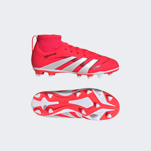 สีแดง รองเท้าฟุตบอล Predator Club Sock Firm/Multi-Ground สำหรับเด็ก