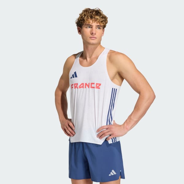 biela Tielko FRANCE Adizero Training Singlet