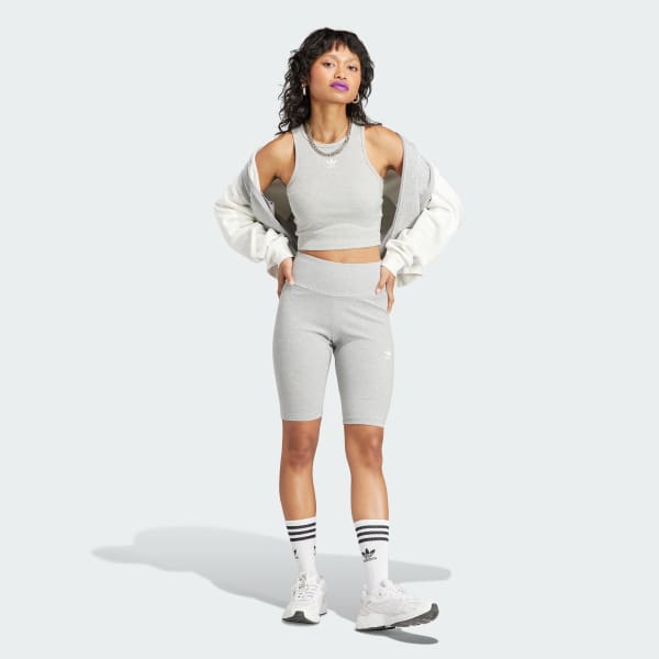 adidas Adicolor Essentials Short Leggings - Grey | Free Shipping with ...