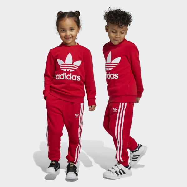 adidas Kids' Lifestyle Adicolor Crew Set - Red | Free Shipping with ...