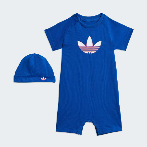 Blue TREFOIL GIFT SET JUMPSUIT AND BEANIE