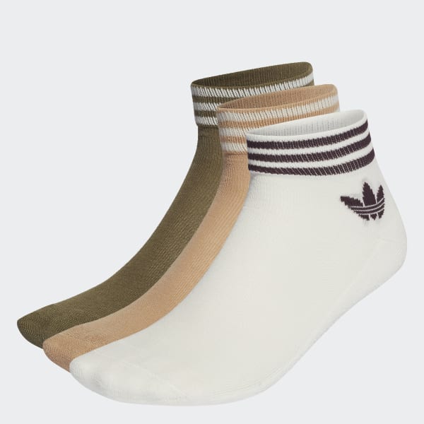 Blanco Calcetines Tobilleros Island Club Trefoil 3 Pares