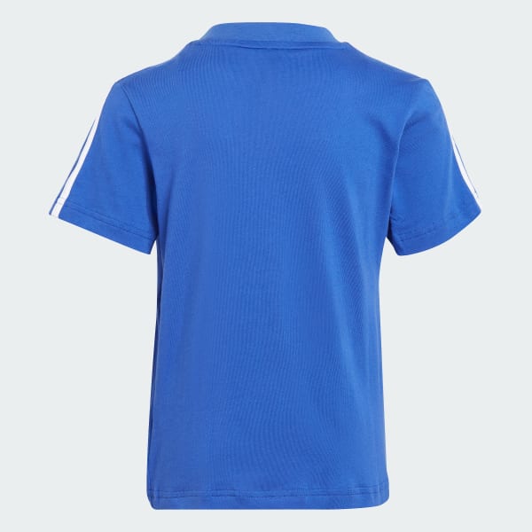 Azul Conjunto Camiseta Shorts Essentials 3-Stripes