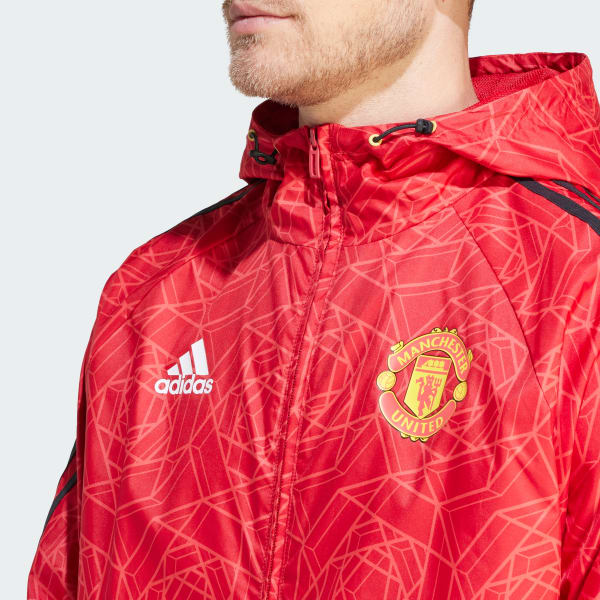 Adidas poncho windbreaker red top