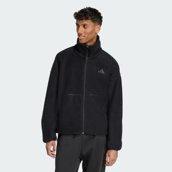 cierna Flísová bunda City Tech High Pile Fleece Full-Zip