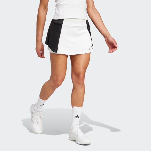 Blanco Falda de Tenis Premium