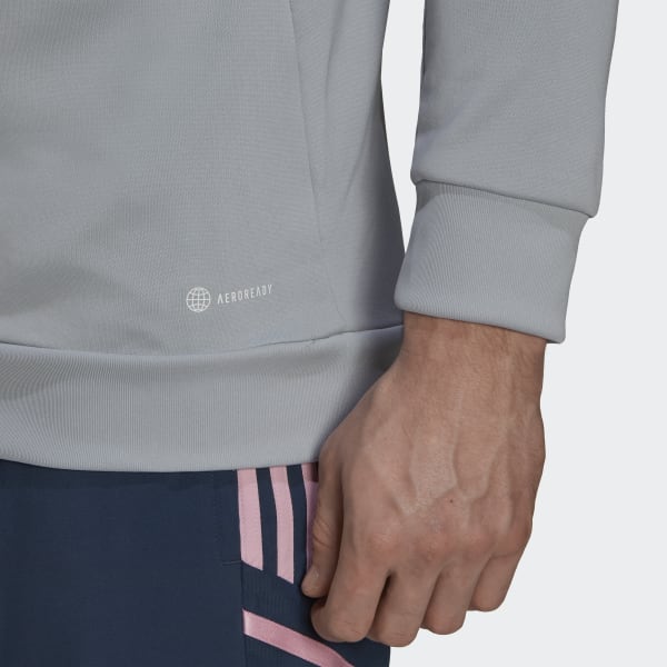 Grey Arsenal Condivo 22 Hooded Track Top ZL408