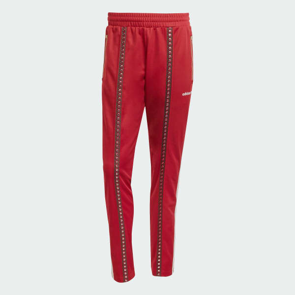 Red adidas Originals Retro Sports Cricket-Inspired Track Pants