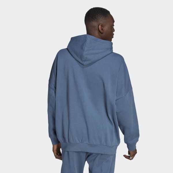 Niebieski adidas Rekive Graphic Hoodie ZR547