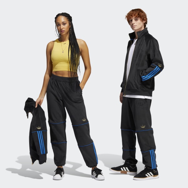 Svart Tyshawn Velour Track Pants (Gender Neutral)