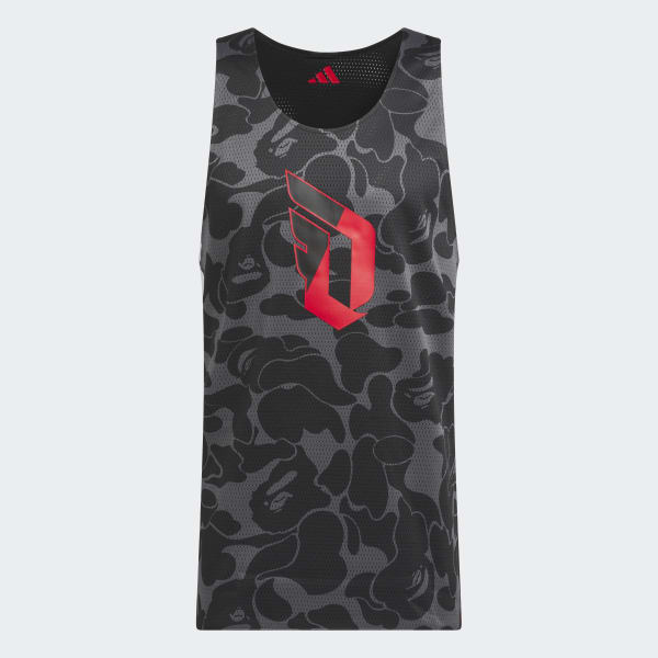 トップス adidas BAPE x Dame 9 REVERSIBLE JERSEY Adidas Bape X Dame 9 Reversible Jersey in Carbon adidas