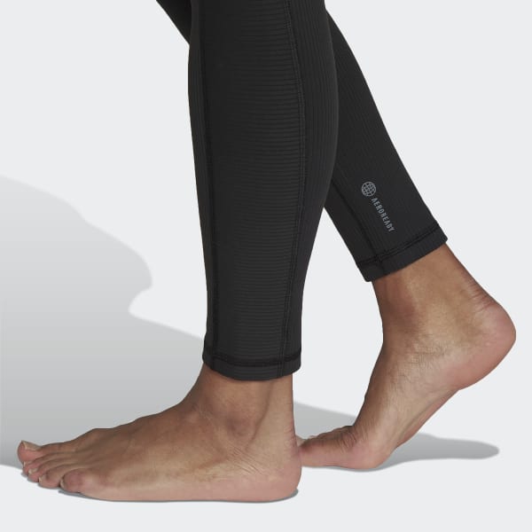 Svart Yoga Studio Luxe Wind Super-High-Waisted Rib Tights IH377