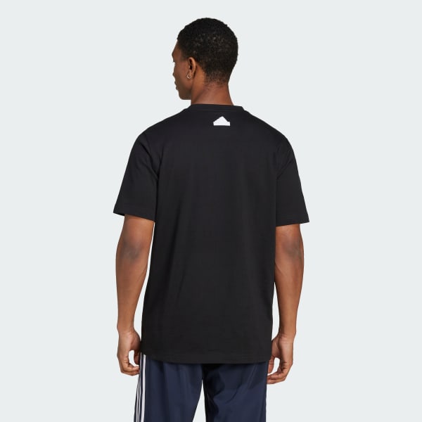 Negro Camiseta House of Tiro Summer Linear Estampada