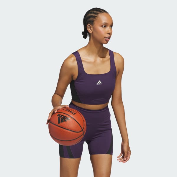 Roxo Regata Cropped adidas Basketball