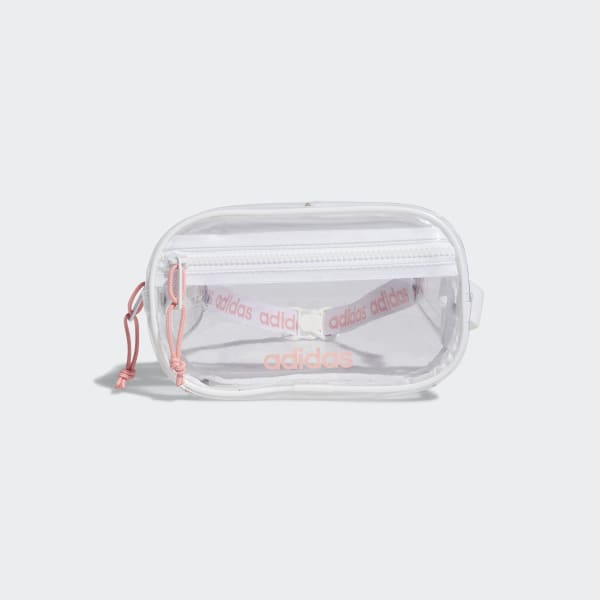 adidas clear fanny pack white