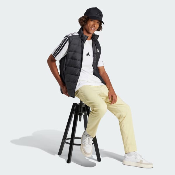 bílá Tričko Essentials 3-Stripes Single Jersey