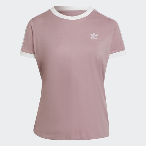 Purple Adicolor Classics 3-Stripes T-Shirt (Plus Size) 28250
