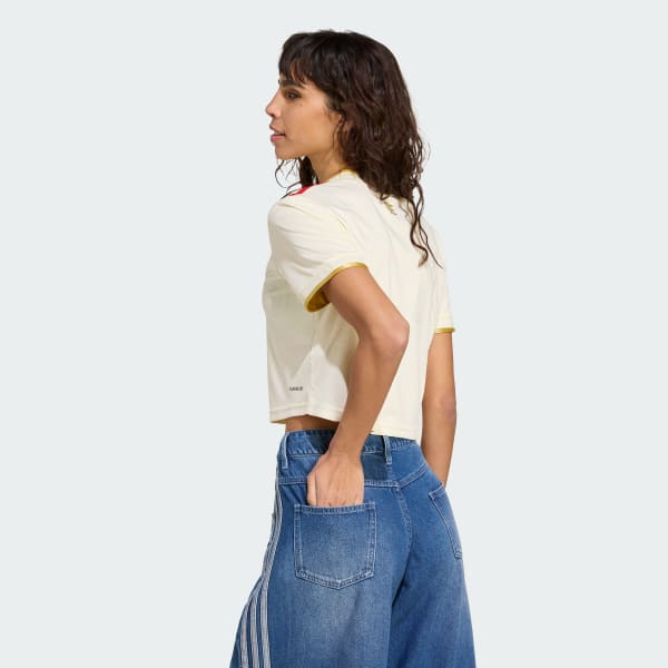 Branco Camisa III Cropped CR Flamengo 25