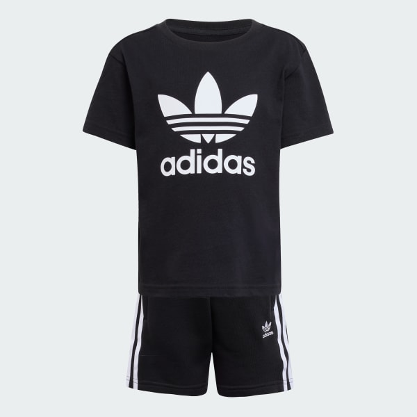 Black Adicolor Shorts Tee Set Kids