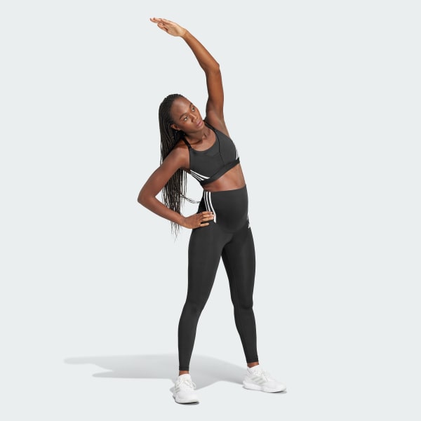 Negro Mallas Largas Optime Essentials Corte Alto (Maternidad) 