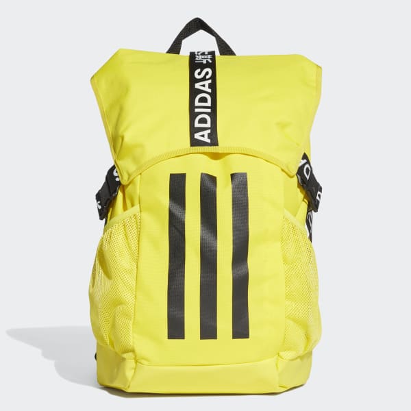 adidas black and yellow backpack