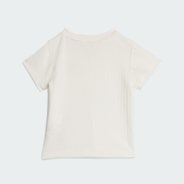 Nero SET REGULAR WIDE RIB CON T-SHIRT E SHORT A COSTE LARGHE