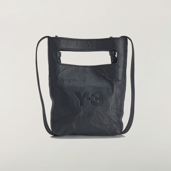 Black Y-3 Crinkle Leather Mini Bag