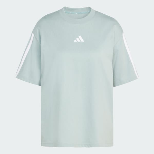 Green Essentials 3-Stripes Boyfriend Tee