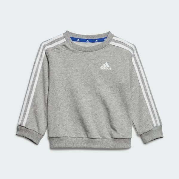 Grey Essentials 3-Stripes Jogger Set Kids