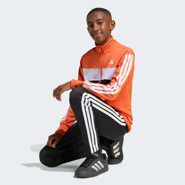 Orange Seasonal Essentials Tiberio 3-Stripes Tricot Track Suit Kids