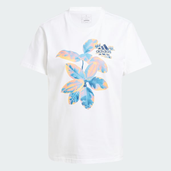 Blanco Playera Gráfica Beach
