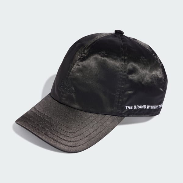 Negro Gorra Béisbol Satén
