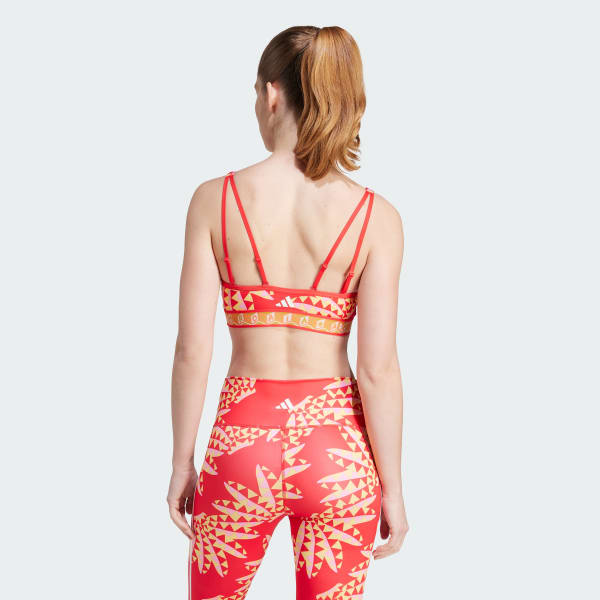 cervená Podprsenka adidas x FARM Rio Medium-Support