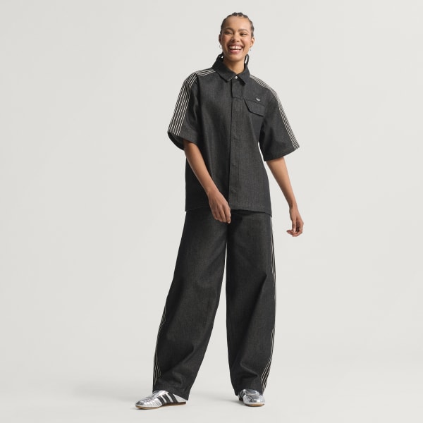 adidas Premium Essentials Denim Shirt Shortsleeve - Black