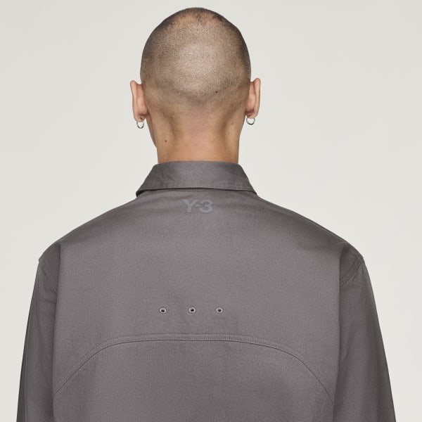 adidas Y-3 UT Twill Overshirt - Grey | Free Shipping with adiClub